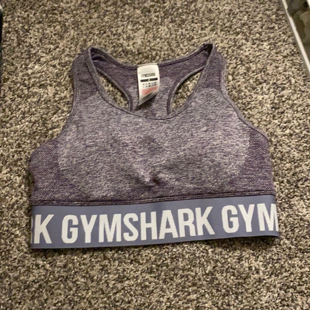 Gym shark sports bra small purple